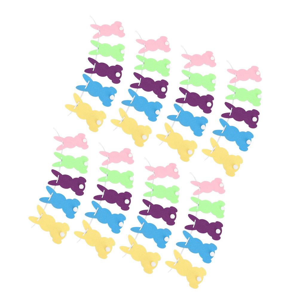 Banner în formă de iepuraș de Paște, ghirlandă iepuraș din pâslă, favoruri de petrecere, decorațiune pentru casă cu șnururi