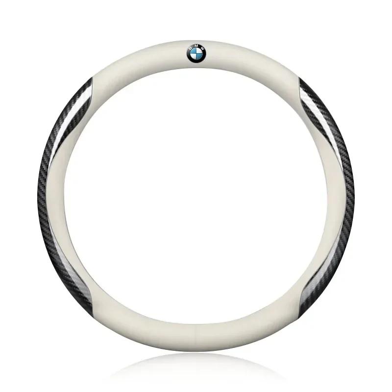 Car Leather Carbon Fiber Car Steering Wheel Cover Car Accessories For BMW E61 E87 1 2 3 4 5 6 7 Series X1 X3 X4 X5 X6 X7 F20 E90