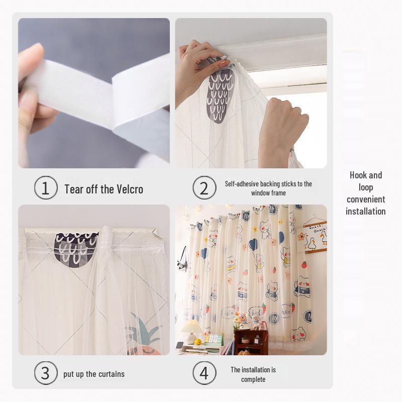 Selbstklebende Verdunkelungs-Klettvorhänge: Lichtdurchlässig & Blickdicht für Schlafzimmer & Erkerfenster