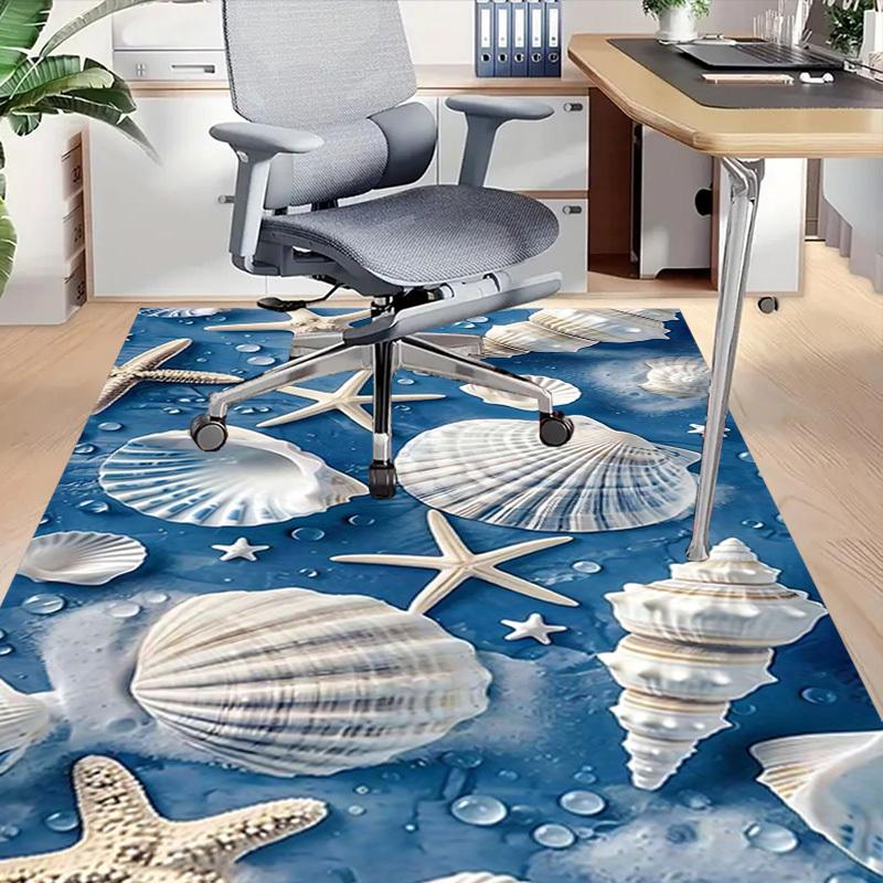 1PC shell starfish Extra Large Non Slip Floor carpet, Office, family, bedroom, Studio Large Area Rug Indoor Rugs, Vibrant Colors