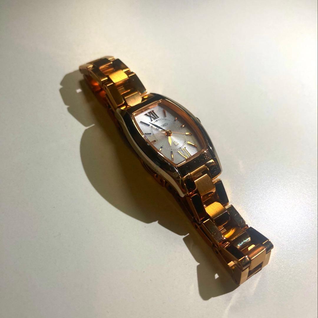 Used Good product SEIKO Rukia V117-0DL0 Solar QZ operation item