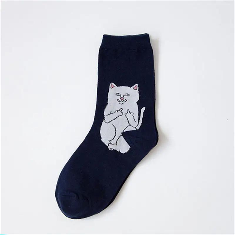 Mode Unisex Cartoon Katze Kunst Lustig Alien Planet Bequem Herbst Winter Kreativ Warm Baumwolle Halloween Party Socken