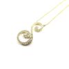 Les Trésors De Lily [L7234] - Collier Plaqué-Or 'Infini' blanc doré - 25x13 mm