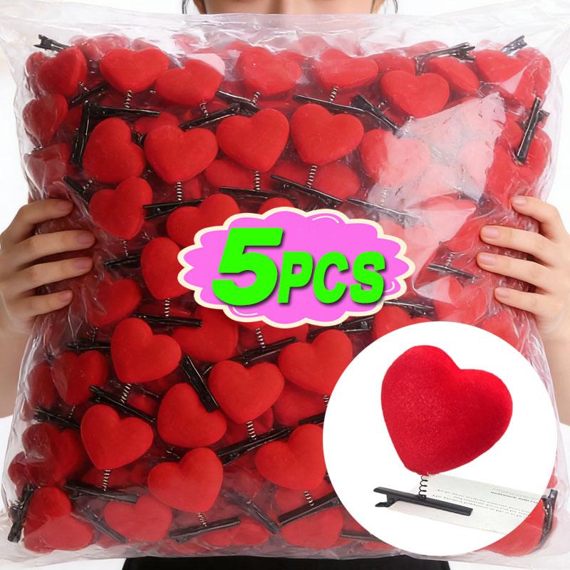 

Valentine s Day Hair Accessories for Women and Girls Snap Hair Clips for Weddings Party Daily Red Love Hair Barrettes
