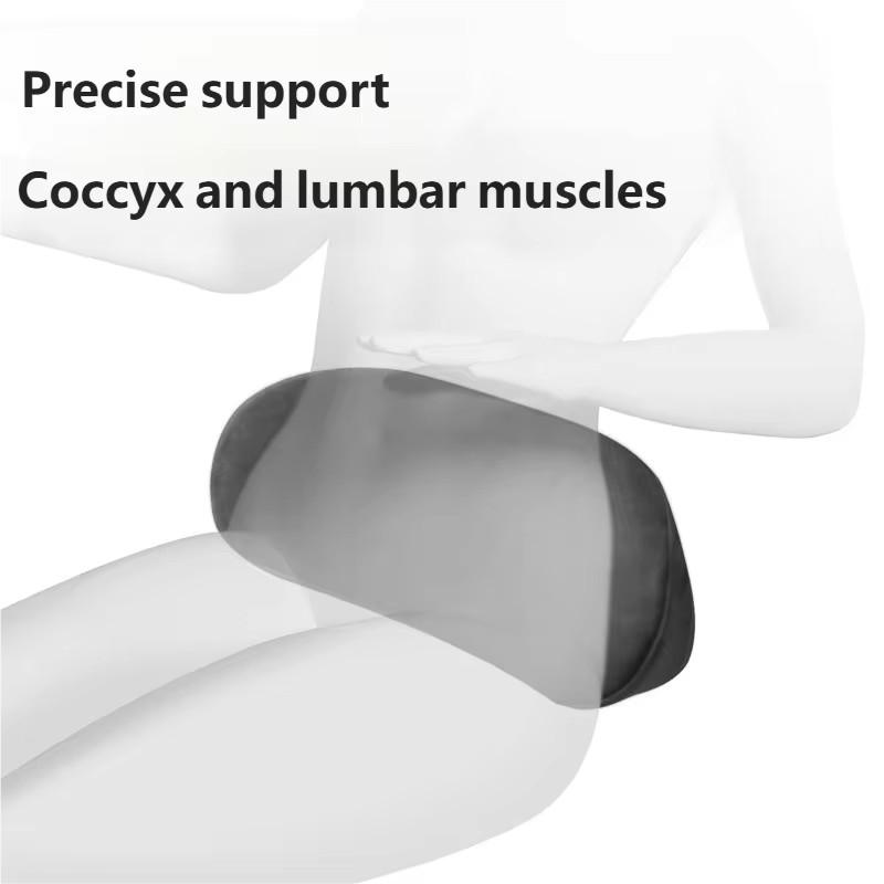 Car Seat Lumbar Support Cushion with Memory Foam for Comfortable Lower Back Relief on Long Drives