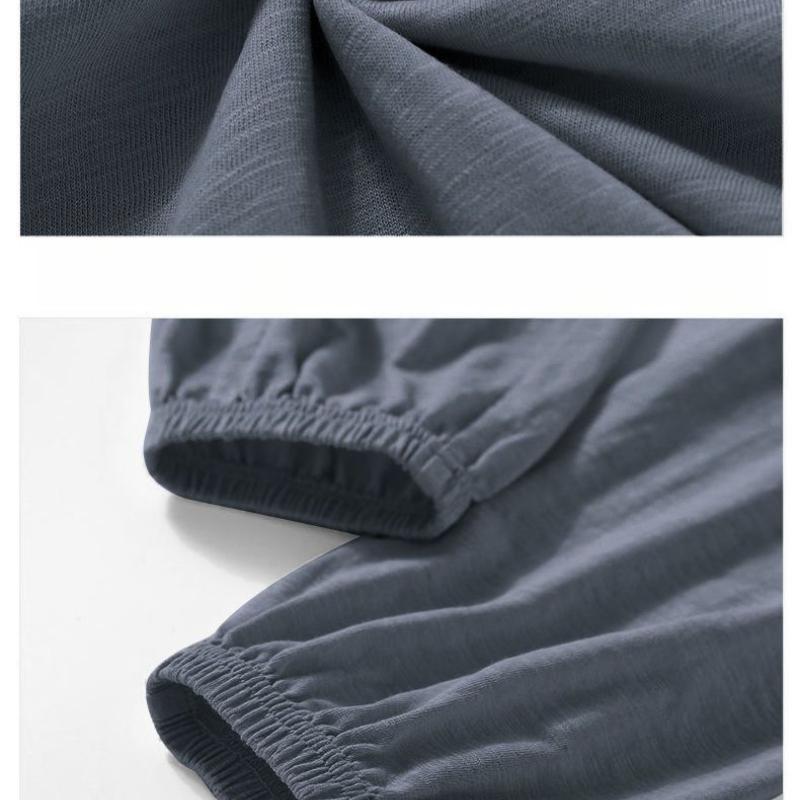 Home Solid Color Anti-Mosquito Pants Pure Cotton All-Cotton Boys and Girls Summer Thin Breathable