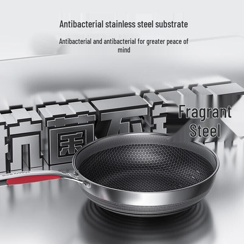 Kangbach 5th Gen 30cm Stainless Steel Honeycomb Wok Set