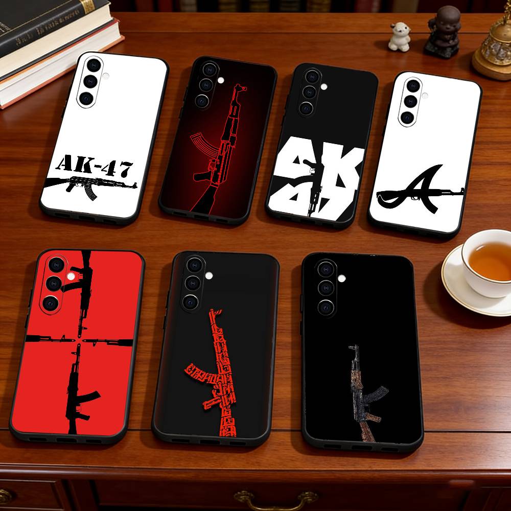 AK47 Phone Case For Samsung Galaxy A73,A72,A71,A70,A53,A52,A51,Others Soft Black Cover