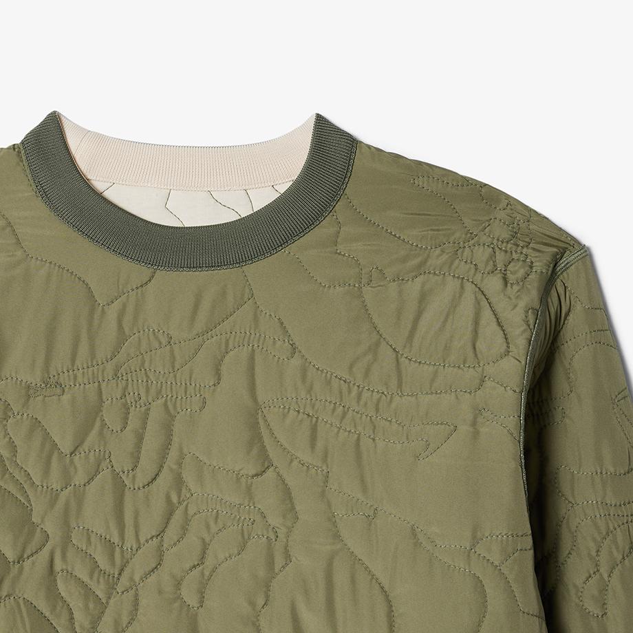 [Lacoste] Women's Flower Pattern Reversible Padded Sweatshirt SF2686-54NID8