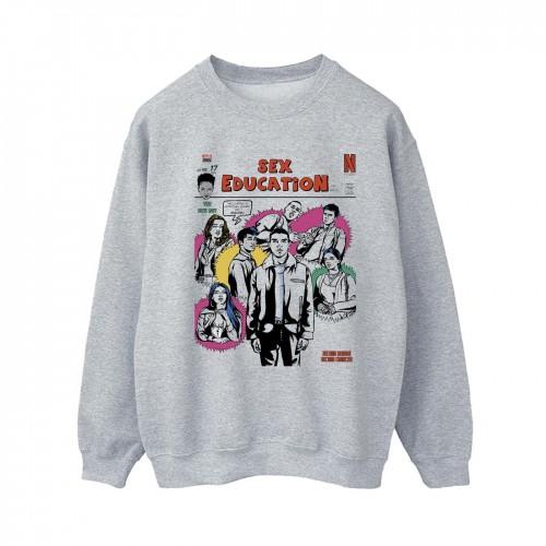 Netflix Womens/Ladies Sex Education Magazine Cover Sweatshirt