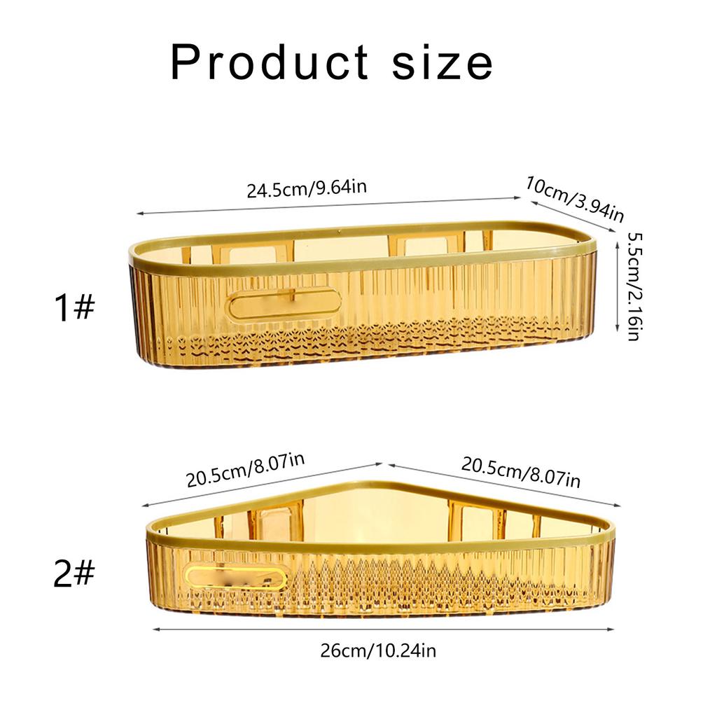 Raft de Depozitare pentru Baie Impermeabil Organizator Raft pentru Toaletă și Lavabo Montat pe Perete Suport din Plastic pentru Șampon și Articole de Toaletă