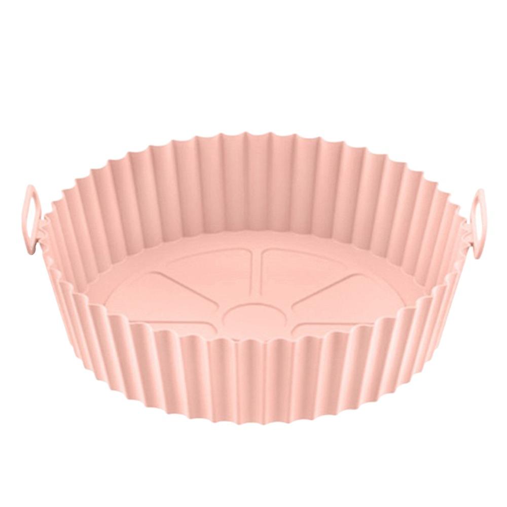 Silicone Air Fryer Pad Foldable with Handle Non-Stick Baking Tray Reusable High Temperature Resistance Baking Basket