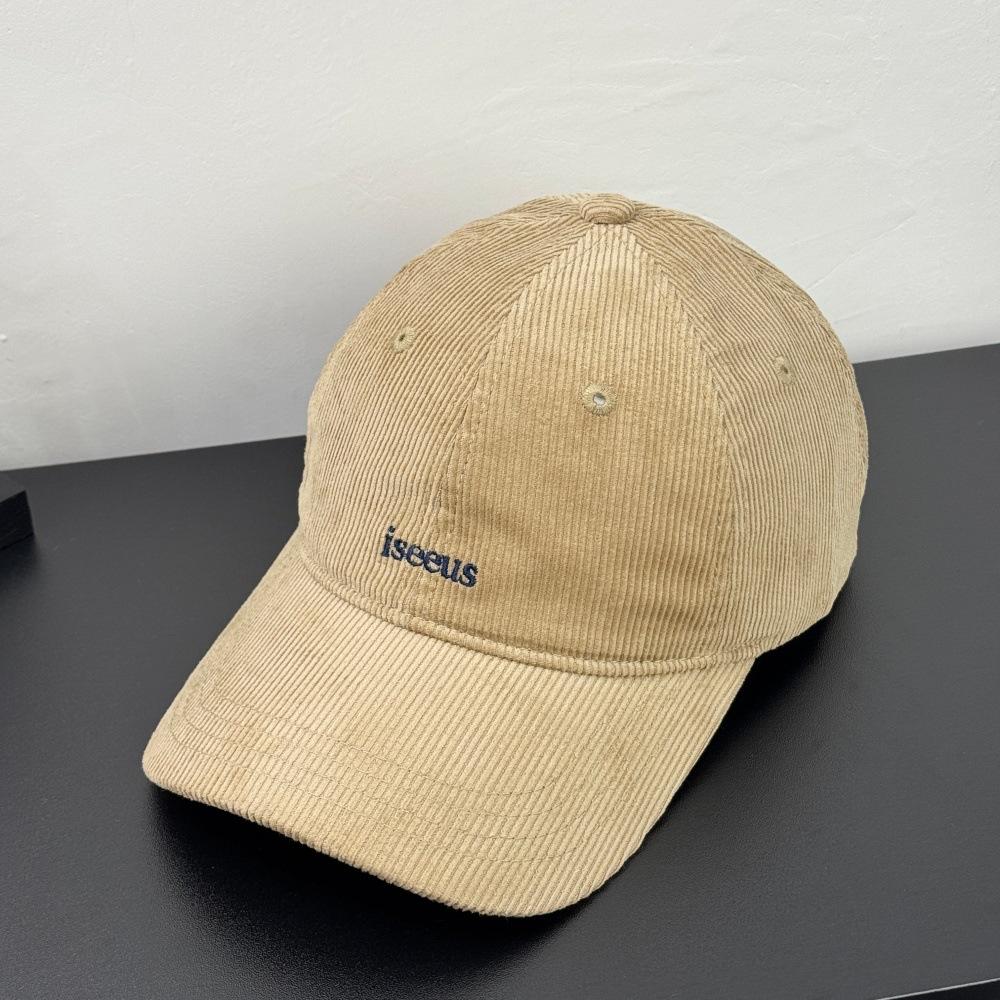 Fashion Hat Corduroy Autumn and Winter Face Peaked Cap Couple Casual Sports Hat Trend Alphabet Embroidery Baseball Hat Couple