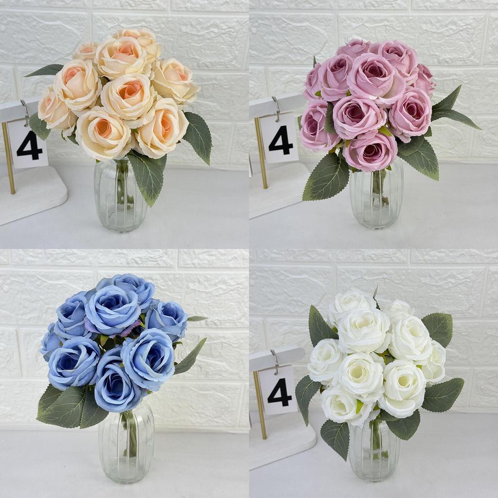 Rose Flower Bouquet For Wedding Photography Home Decor With Silk Material For Celebrations