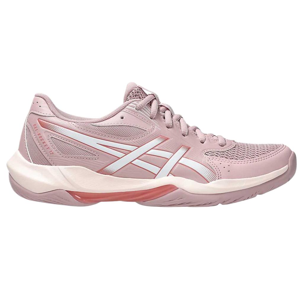 Asics Gel-Rocket 12 Lace-Up Round Toe Thick Sole Shock Absorbing Breathable Low-Top Volleyball Shoes Women sneaker 1072A119-700