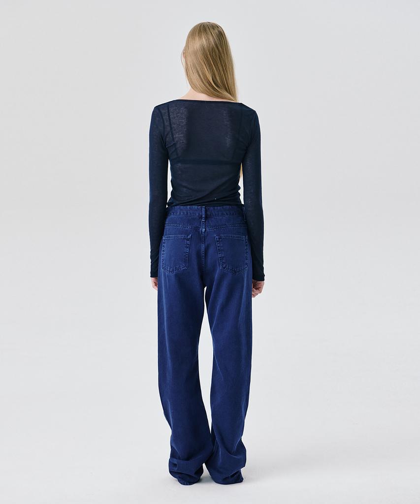 WNDERKAMMER Straight Leg Denim Pants_Navy
