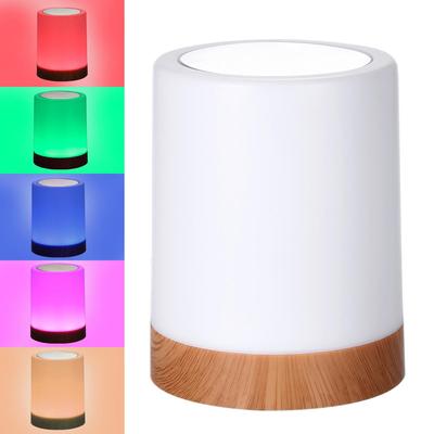 Jutiklinis valdomas lovos apšvietimas USB įkraunamas pritemdomas stalinis šviestuvas šiltai baltas ir RGB spalvas keičiantis naktinis apšvietimas gyvenamajam kambariui miegamajam Biurui