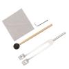 128 Hz Stimmgabel mit Hammer Ergonomische Aluminiumlegierung 128 Frequenz Stimmgabel zur Heilung