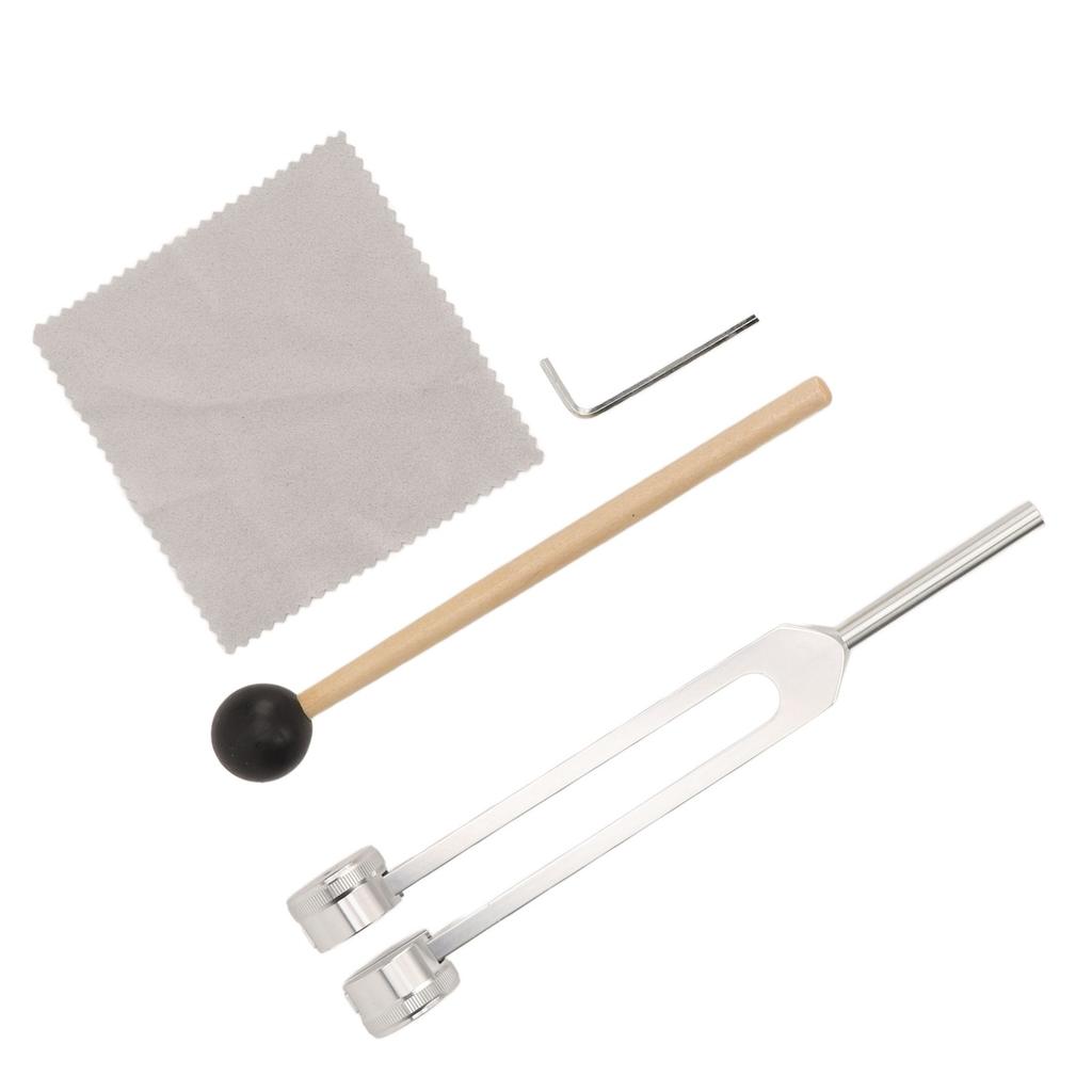 128 Hz Stimmgabel mit Hammer Ergonomische Aluminiumlegierung 128 Frequenz Stimmgabel zur Heilung