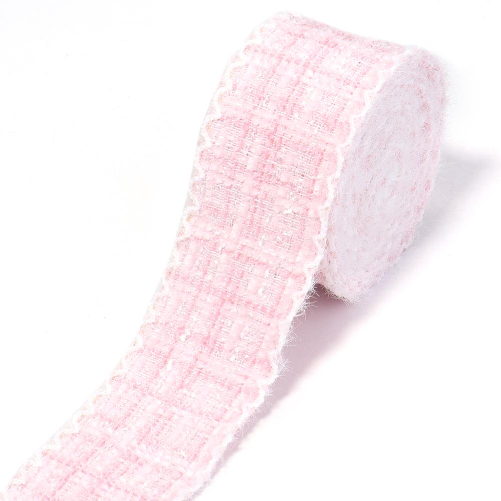 

3Yards/Roll 4cm Lattice Fabric Ribbon For DIY Gift Wrapping Bow Crafts Sewing Supplies Accessories Elegant Plaid Ribbons рожевий