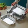 Thickened Stainless Steel Rectangular Deep Serving Tray