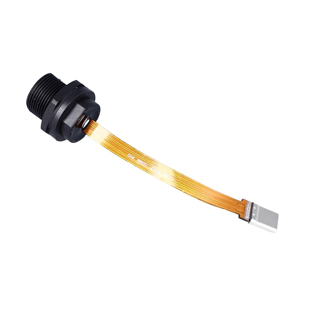Type C 3.1 Male Plug Cable Threaded Connector Adapter 0.1meter Long for Industrial Use