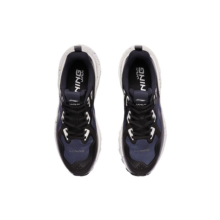 LiNing Protective Cloud Lightweight Rebound Shock Absorption Low-Top Running Shoes Unisex sneaker Black Gray ARHR079-1