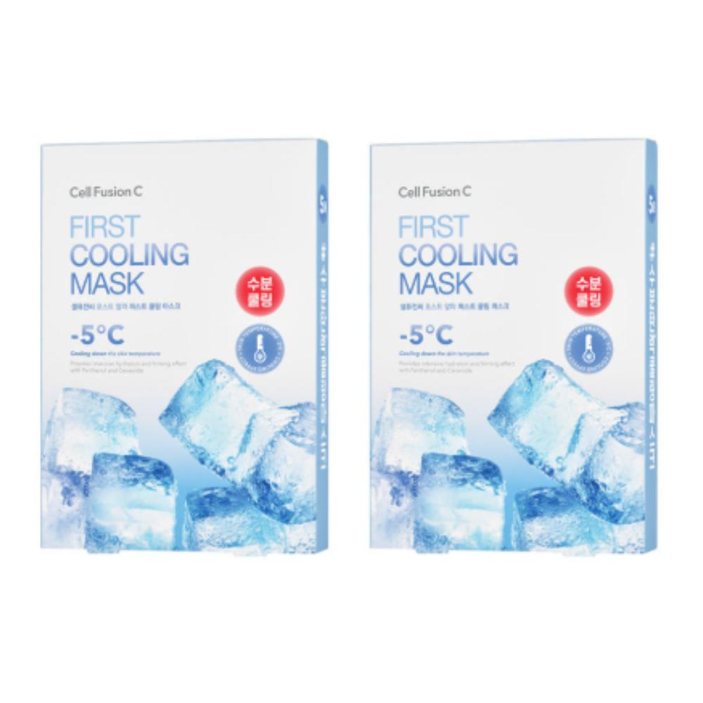 Cell Fusion C First Cooling Mask — Успокаивающий и охлаждающий набор тканевых масок (10 листов)