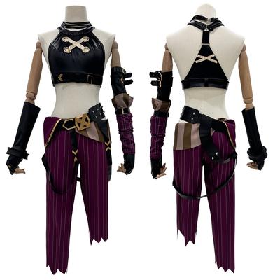 HOLOUN Gra LOL Jinx Strój Cosplay Peruka Strój Loli Halloween Boże Narodzenie Prezent Konwent Cosplay