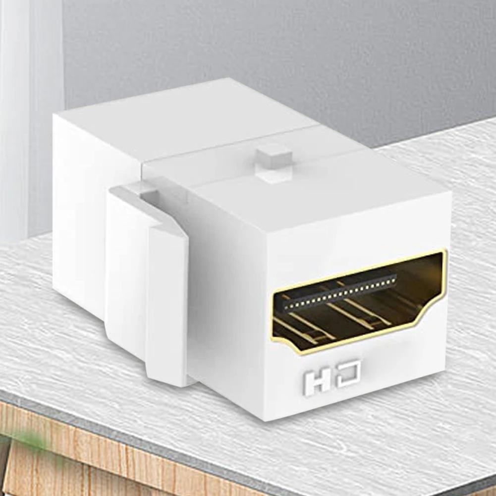 Keystone Jack HDMI-Compatible Female To Female Coupler Adapter Support 4k Easy To Use for Wall Plate Outlet Panel