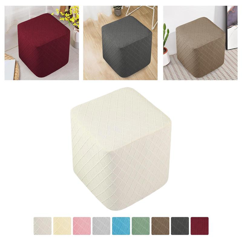 Stretch Ottoman Cover Stool Protector Ottoman Slipcovers for Living Room