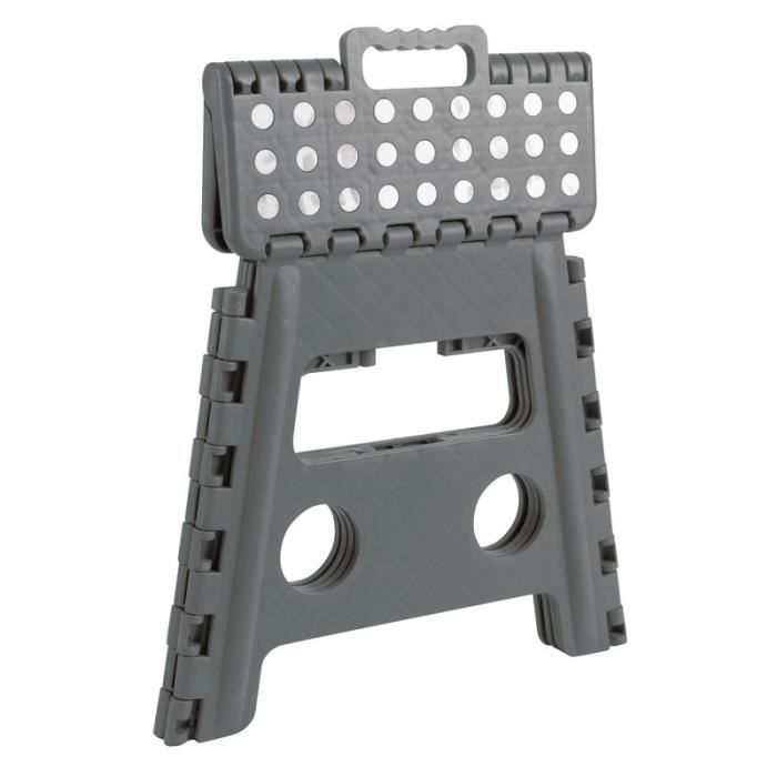 Arregui TB-032-G Tabouret Pliant Multiusage, Marchepied, 32 cm de hauteur, gris