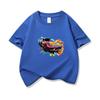 Graffiti Sports Car Graphic Tee Kids 100 Cotton Crew Neck Muticolor T Shirt Short Sleeve Breathable Top For Boys Girls Children