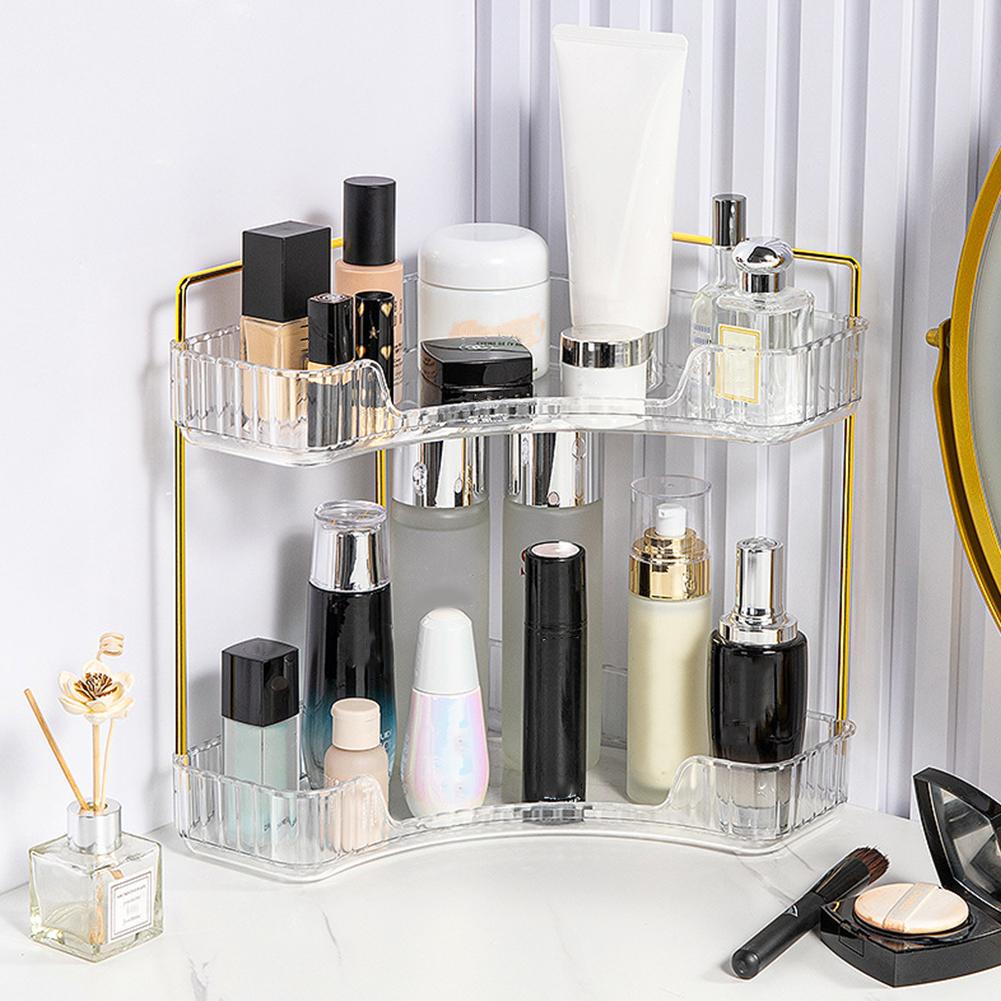 Cosmetic Storage Rack Waterproof Kitchen Organizer Accessories Moisture-Proof Metal Multifunctional for Home Bedroom