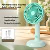 Persönlicher Handventilator mit abnehmbarer Basis 3 Geschwindigkeiten USB wiederaufladbar Kleiner Schreibtischventilator Verstellbarer 90-Grad-Kippwinkel Mini-Ventilator für Reisen Innen Außen