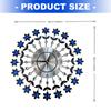 Crystal Flowers Wall Clock None-Ticking Silents Battery Operated Clocks Decorative Wall Clocks for Living Room Decors