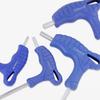 Small Space Operation Tool T-Handle Hex Wrench, Professional Ergonomic Grip Metric Extended Shaft Industrial Equipment Maintenance Wrench for