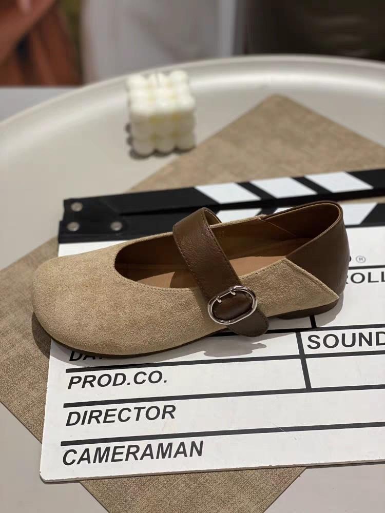 Fashion Flat Shoes for Women Retro Square Toe Shallow Mouth New Summer Ballet Mary Jane Shoes Plus Size Casual Women's Shoes