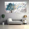 Abstract Blue Tree Butterfly Canvas Painting Posters and Prints Landscape Wall Art Pictures for Living Room Cuadros Decor Modern Decorative Prints