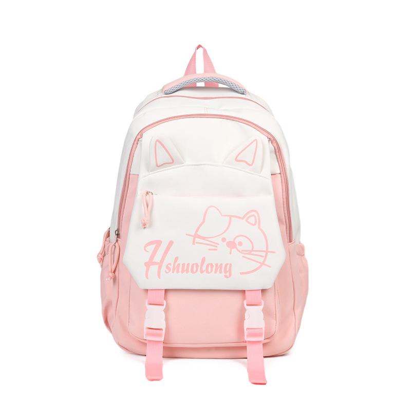 Cartoon Print Large Capacity Student Backpack for School