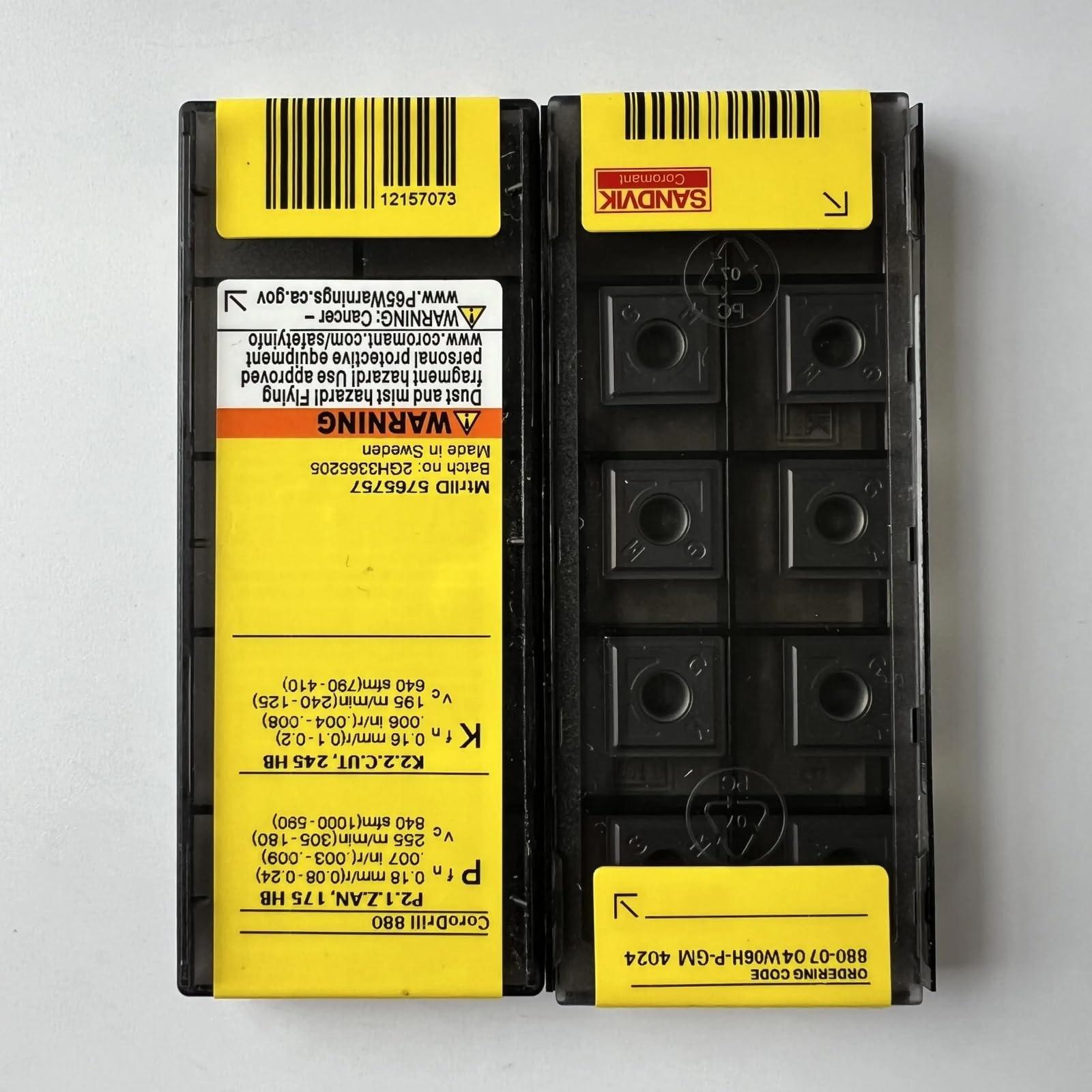 

Original Sandvik / 880-0704W06H-P-GM 4024 /CNC CARBIDE tool blade 10 Pcs