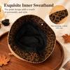Warm Beanies Hat Leopard Print Fisherman Cap Fashion Bucket Hats  for Women
