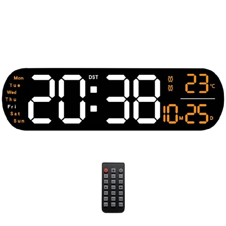 Large Digital Wall Clock Temperature Date Week Timing Lightsensing