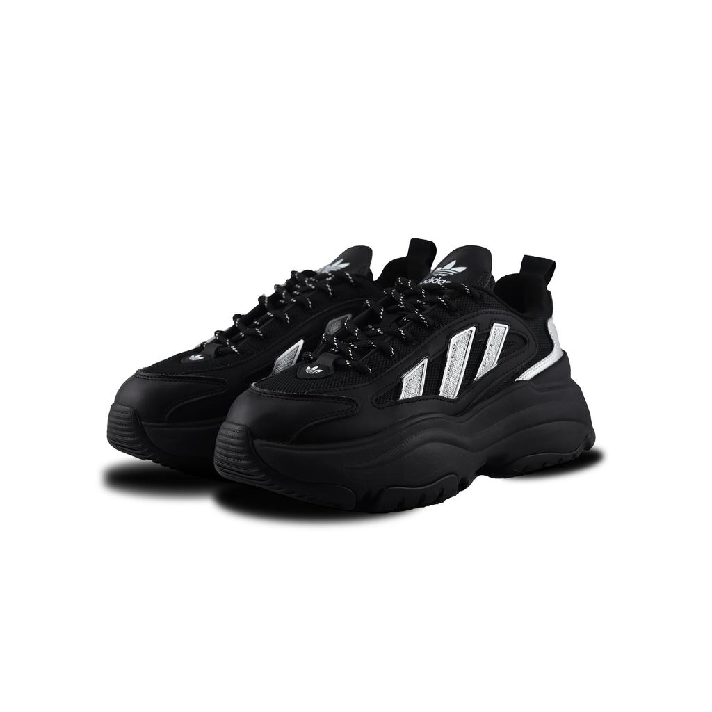 Adidas Originals OZGAIA Slip Resistant Abrasion Resistant Low top Casual Shoes Women's Black Silver IG6045(Team129-)