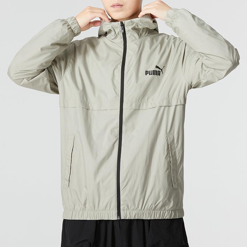 Puma Ess Solid Windbreaker With Logo Men Jackets Slate-Grey 849462-68