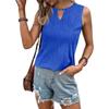 Summer Pleat Women Tank Top Sleeveless Casual Basic Top Vest 2024 Female Elegant Sexy Loose Tee Shirts Ladies New Cut Out Blouse 275
