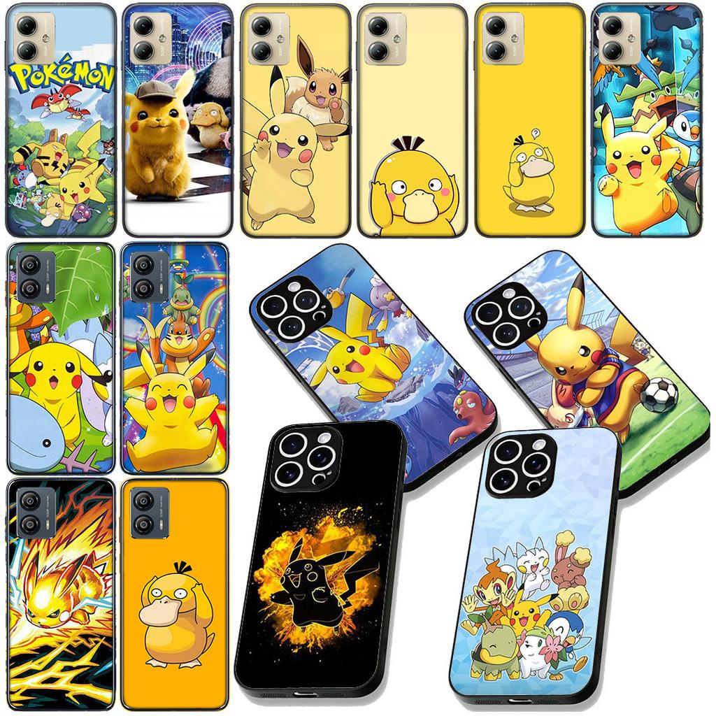 P-Pokemons GO-Psyducks P-Pikachus Phone Cover for OPPO A40 A60 A80 A38 A18 A17 A16 A78 A79 A54 A25 A57 4G 5G Protective Case