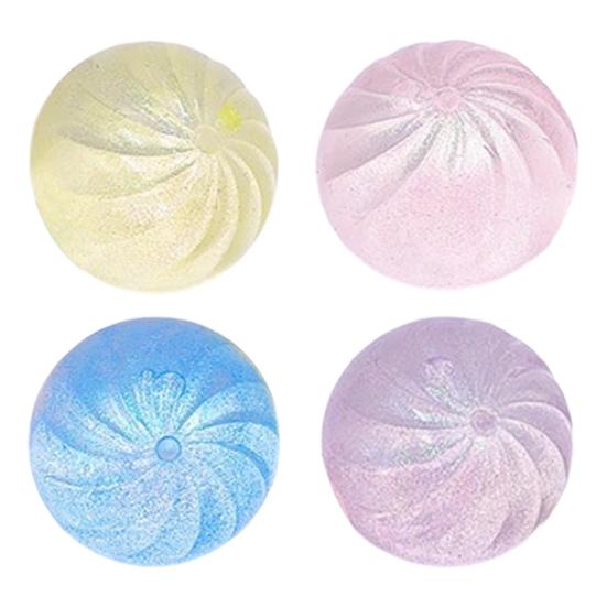 1/2/4Pcs Clear Steamed Bun Toy Stress Relief Slow Rising Small Dumpling Sensory Toy Hand Relaxation Soft Dough Ball Squeeze Fidget Toy