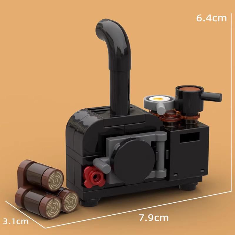MOC Medieval Furniture Building Blocks Cannon Sheepskin Leather Rack Spinning Wheel Map Desk Loom Bricks Toys Kids Gift