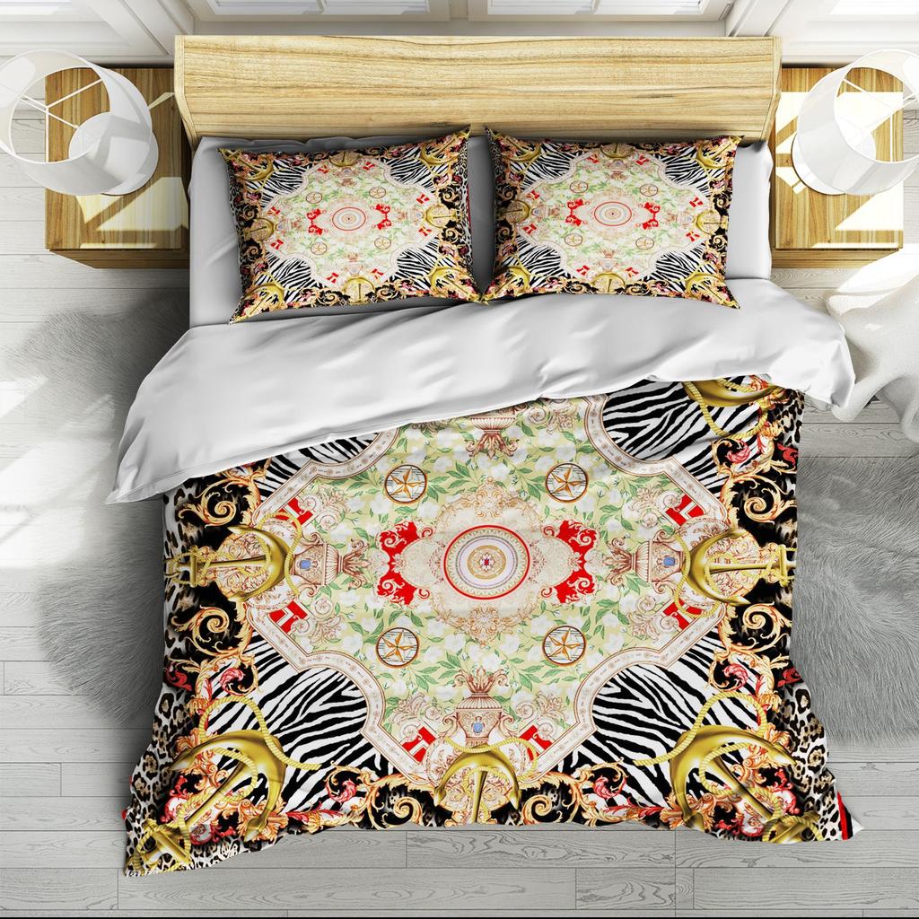 3D Digital Printing Abrasive Bedding Four-Piece Set Three-Piece Set Bed Sheet Quilt Cover Pillowcase
